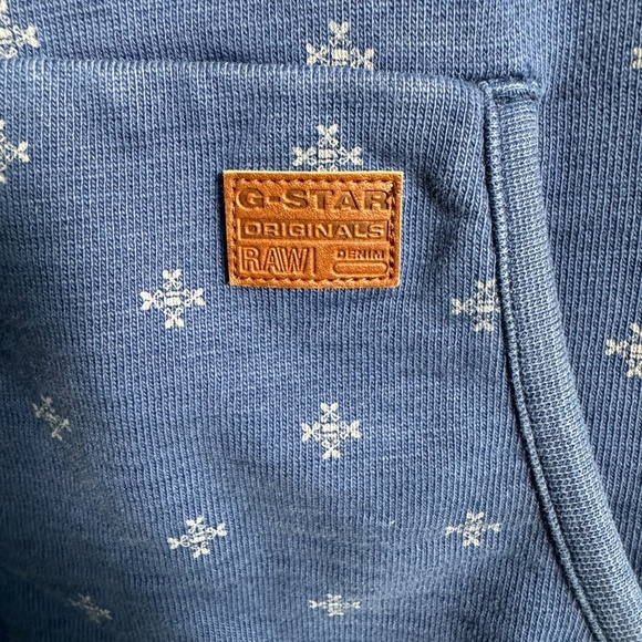 G-Star RAW Originals Women's Long Sleeve Button V-Neck Pullover Hoodie Blue M - Picture 2 of 16